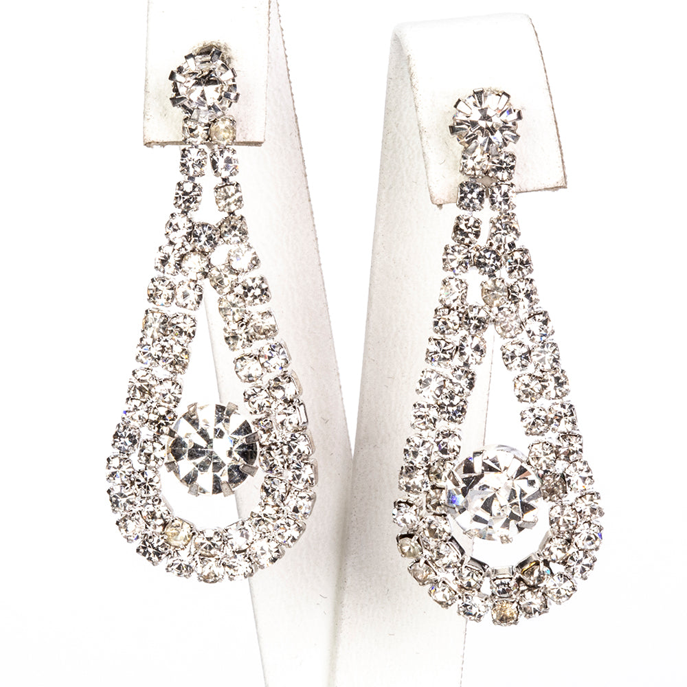 Set din Aliaj Placat cu Aur cu Cristal Alb Emporia® ( Colier+Cercei )