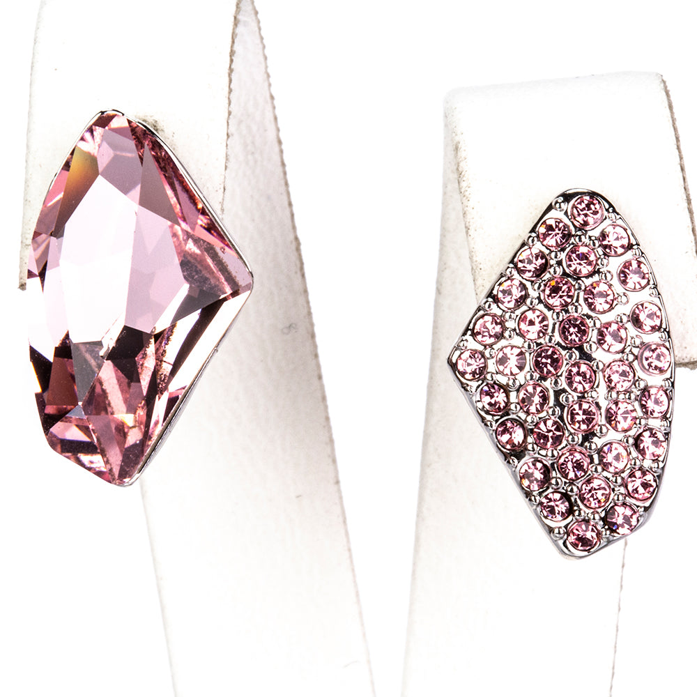 Set din Aliaj Placat cu Aur cu Cristal Alb Emporia® ( Cercei+Pandantiv )