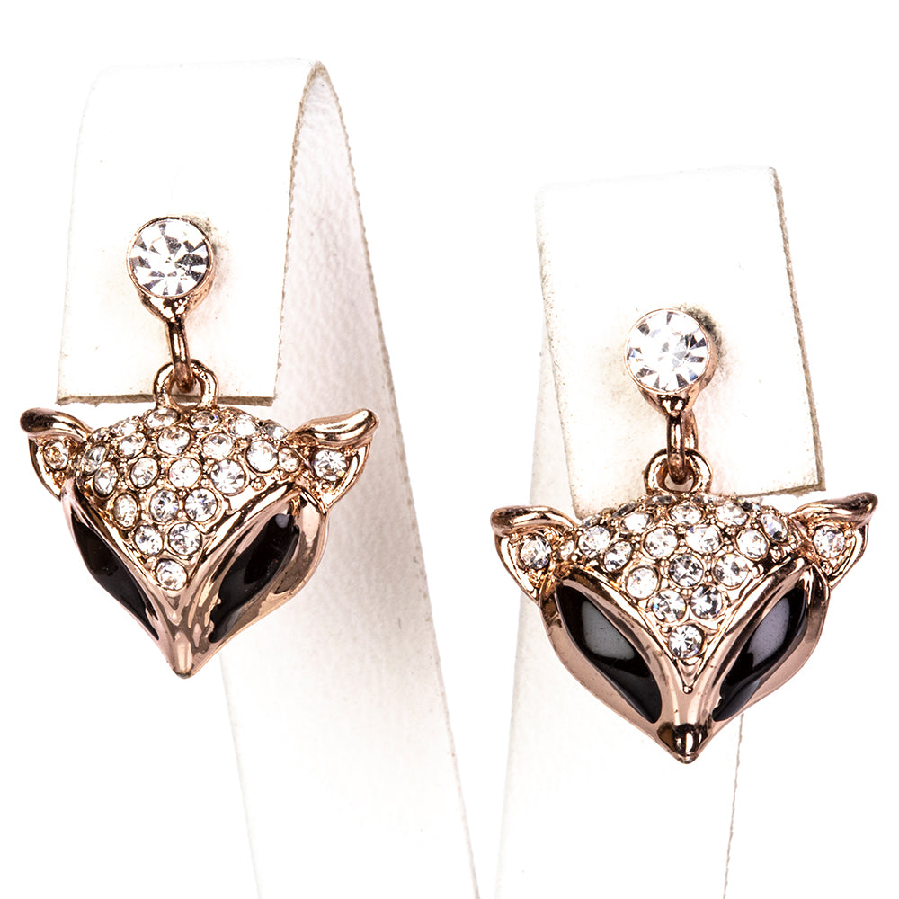 Set din Aliaj Placat cu Aur cu Cristal Alb Emporia® ( Colier+Cercei )