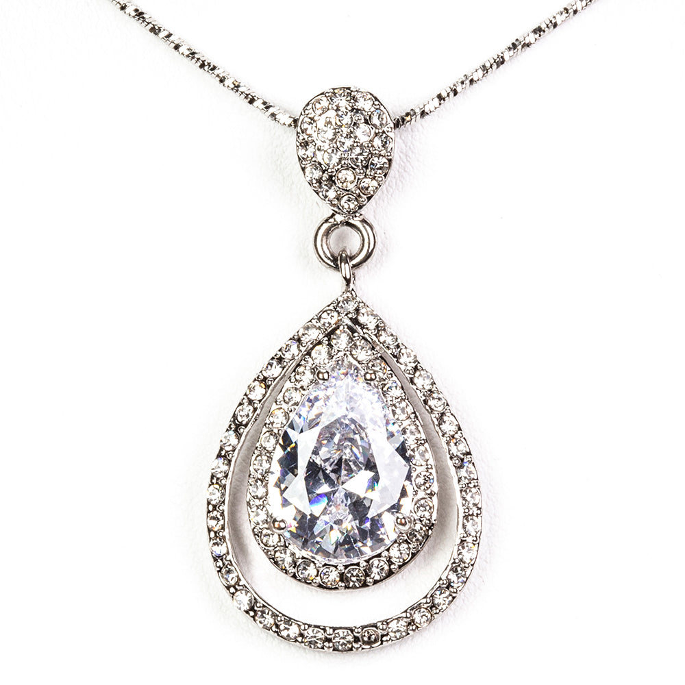 Pandantiv din Aliaj Placat cu Aur cu Cristal Alb Emporia®