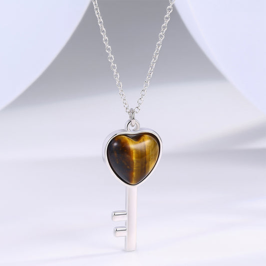 Colier din Aliaj Placat cu Aur cu Cristal Maro Emporia®