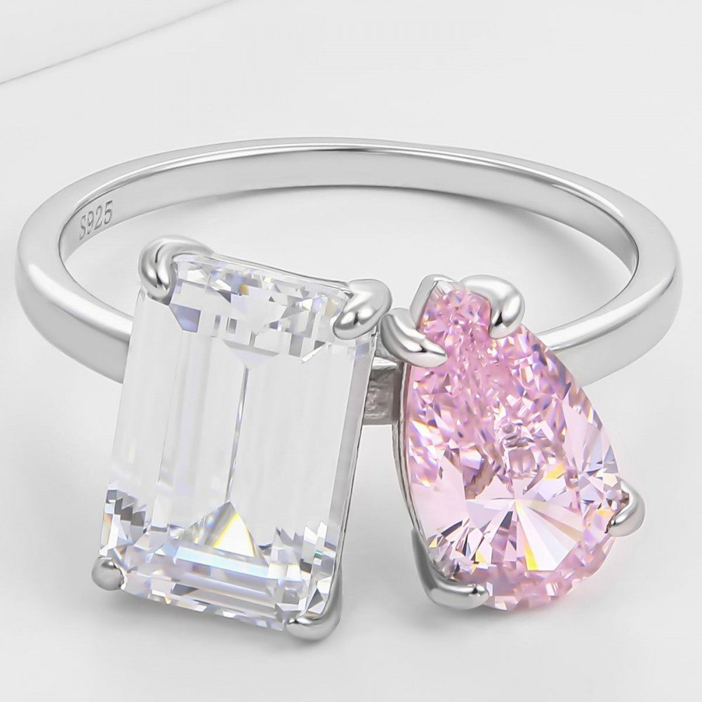 Inel din Aliaj Placat cu Aur cu Cristal Roz Emporia®