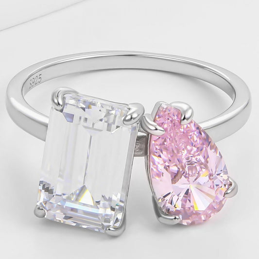 Inel din Aliaj Placat cu Aur cu Cristal Roz Emporia®