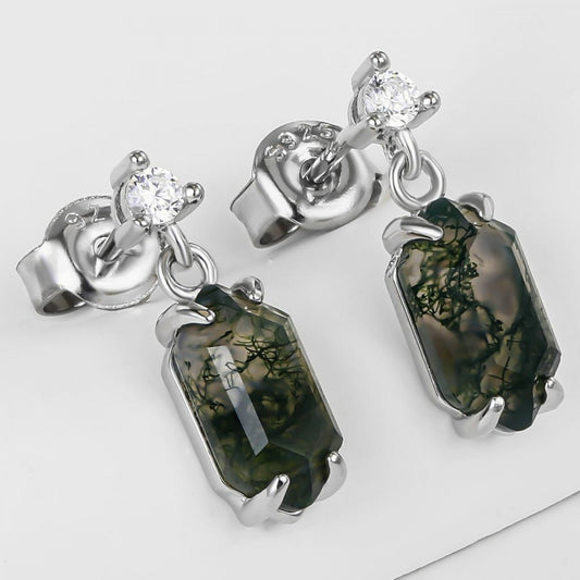 Cercei din Aliaj Placat cu Aur cu Cristal Negru Emporia®