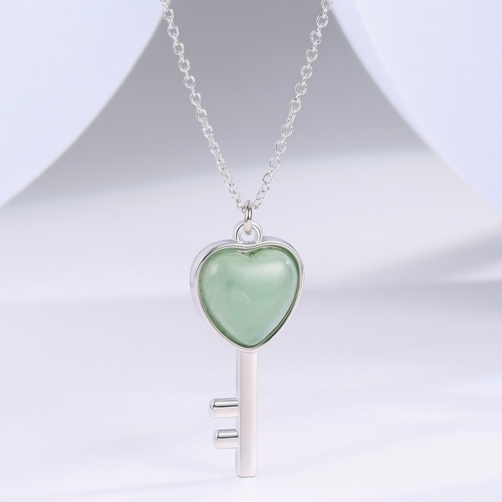 Colier din Aliaj Placat cu Aur cu Cristal Verde Emporia®