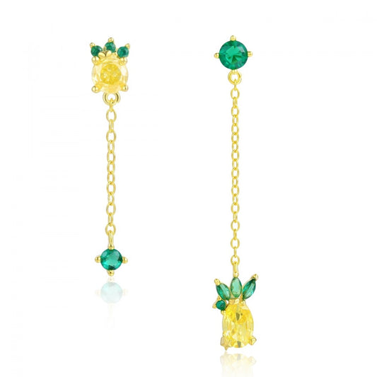 Cercei din Aliaj Placat cu Aur cu Cristal Verde Emporia®