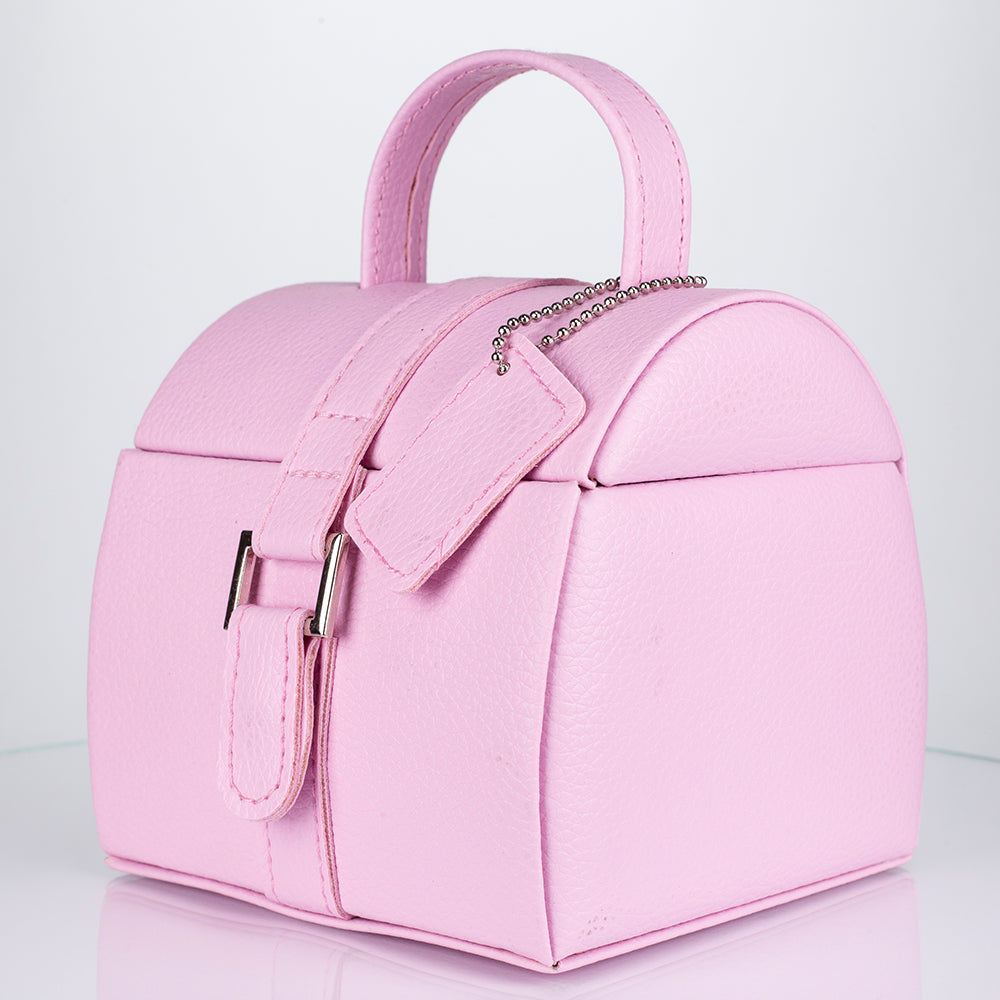 Cutie de Bijuterii cu Oglindă, Roz