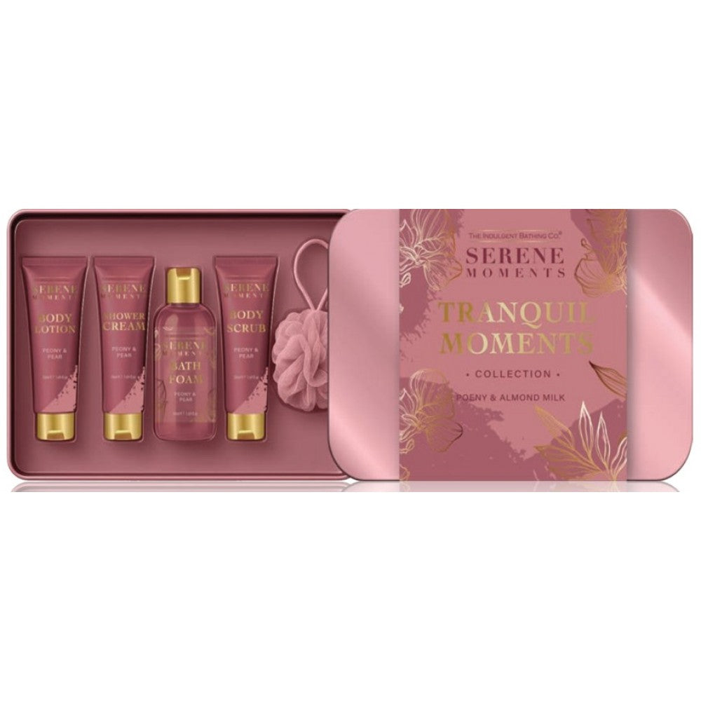 Serene Moments Tranquil Moments – Set cadou de lux pentru baie și îngrijirea corpului, cu parfum de bujor și pară