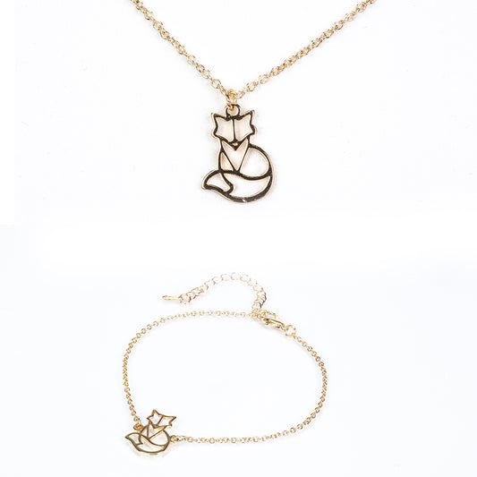 Set din Aliaj Placat cu Aur ( 6.5 grame ) ( Colier+Brățară )