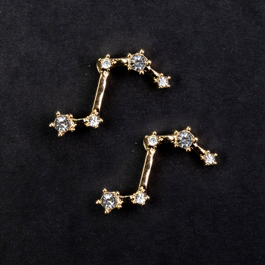 Berbec Cercei din Aliaj Placat cu Aur ( 29 grame ) cu Cristal Alb Emporia®