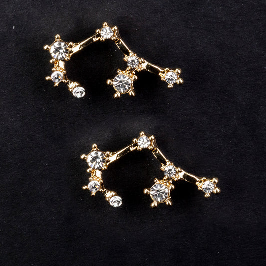 Săgetător Cercei din Aliaj Placat cu Aur ( 29 grame ) cu Cristal Alb Emporia®