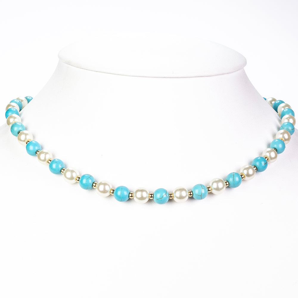 Set din Aliaj Placat cu Aur ( 46.67 grame ) cu Turcoaz 143 Carate