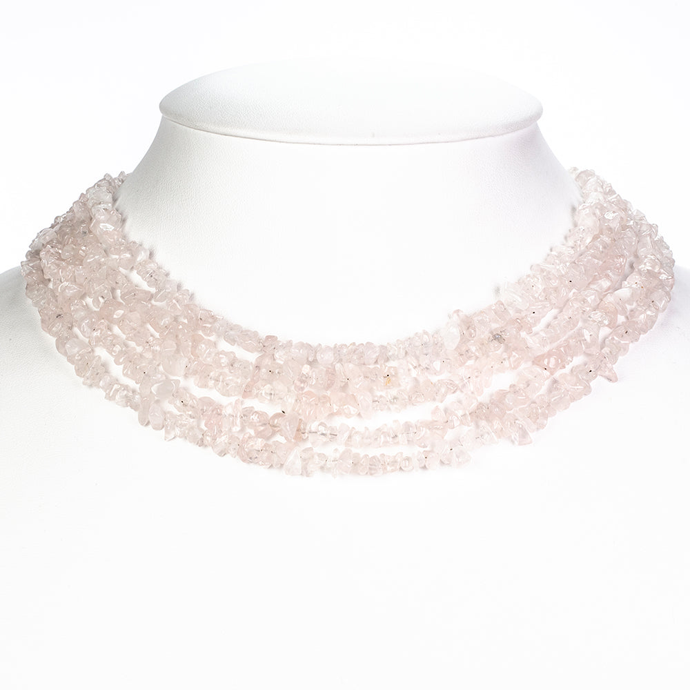 Colier din Pepită ( 92.33 grame ) cu Cuarţ Roz 461.65 Carate