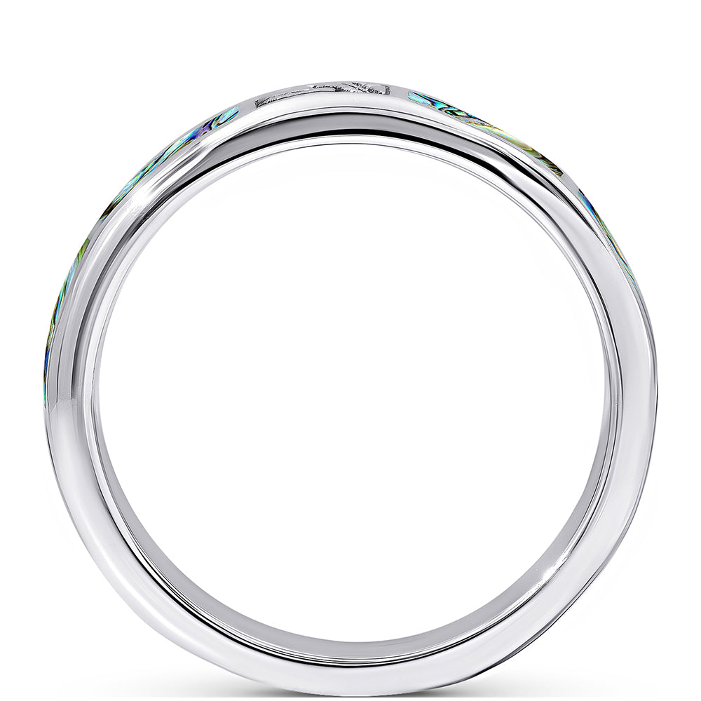 Inel din Argint 925 ( 9.5 grame ) cu Scoică Abalone 1.1 Carate