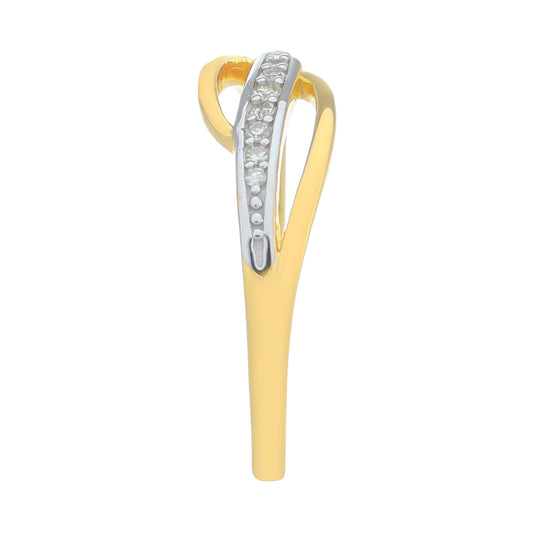 Inel din Argint 925 Placat cu Aur ( 2.01 grame ) cu Diamant Alb 0.06 Carate