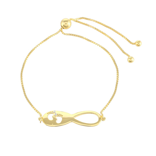 Brățară din Argint 925 Placat cu Aur ( 3.8 grame ) cu Diamant Alb 0.01 Carate