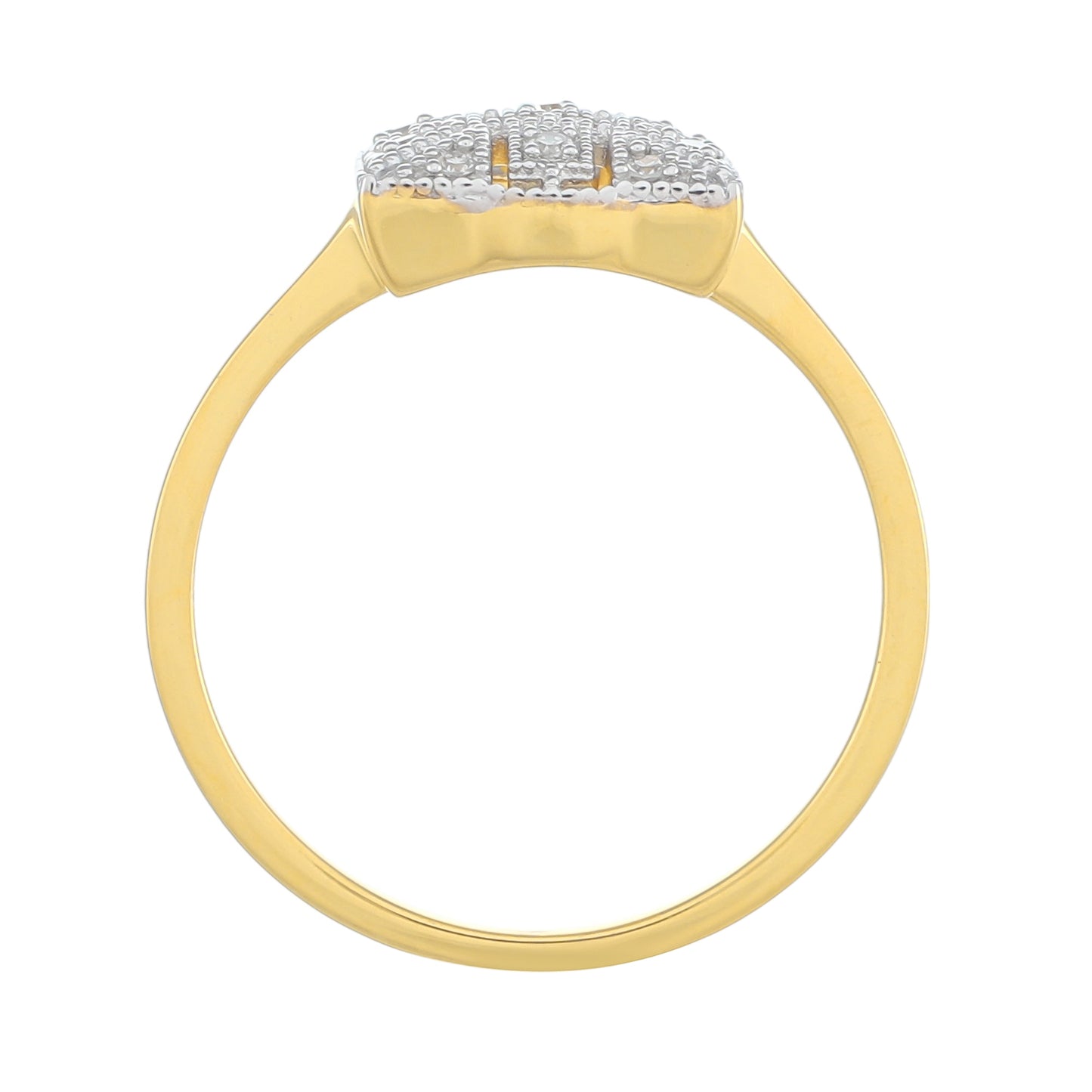 Inel din Argint 925 Placat cu Aur ( 2.37 grame ) cu Diamant Alb 0.06 Carate