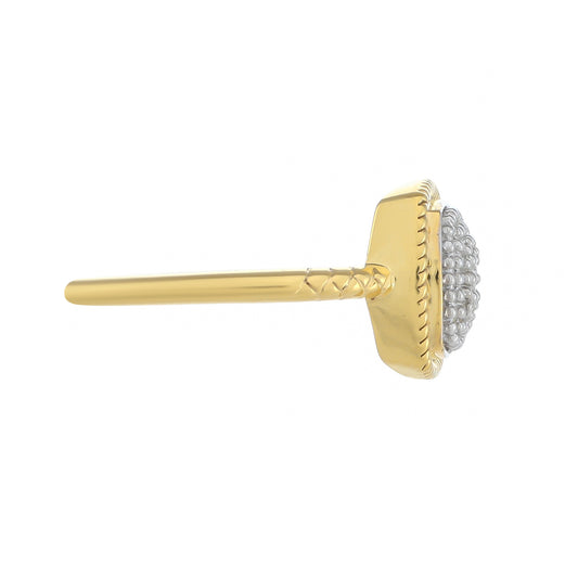 Inel din Argint 925 Placat cu Aur ( 2.92 grame ) cu Diamant Alb 0.02 Carate