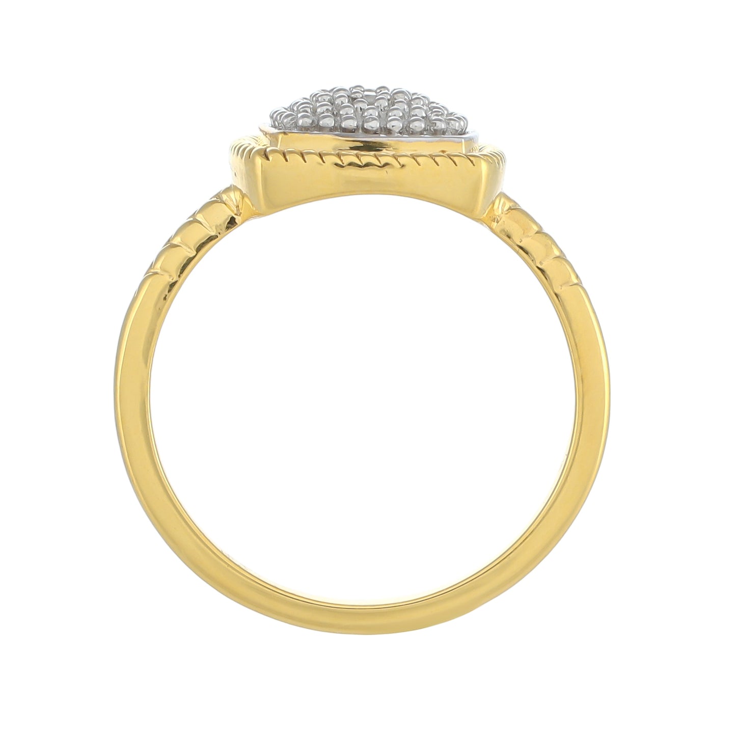 Inel din Argint 925 Placat cu Aur ( 2.92 grame ) cu Diamant Alb 0.02 Carate