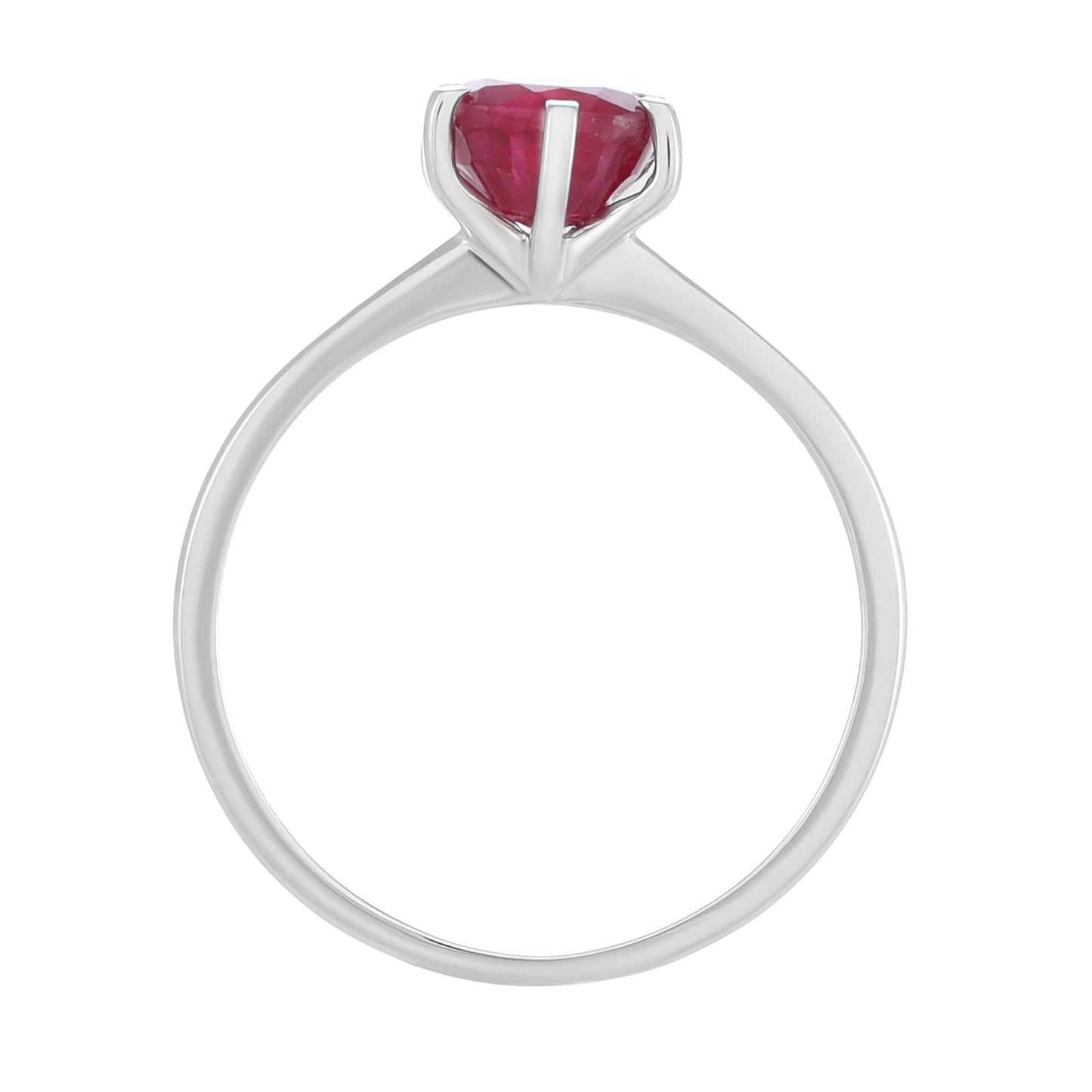 Inel din Argint 925 ( 1.25 grame ) cu Rubin Thailandez 1.29 Carate