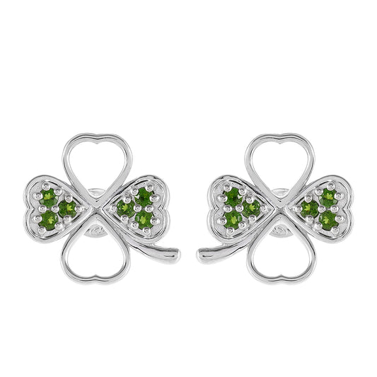 Cercei din Argint 925 ( 3.19 grame ) cu Cromdiopsid 0.43 Carate