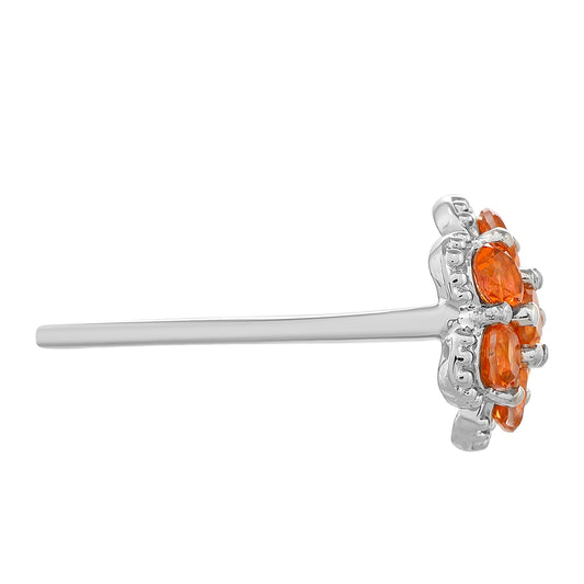 Inel din Argint 925 ( 2.43 grame ) cu Cuarț Padparadscha 1.52 Carate