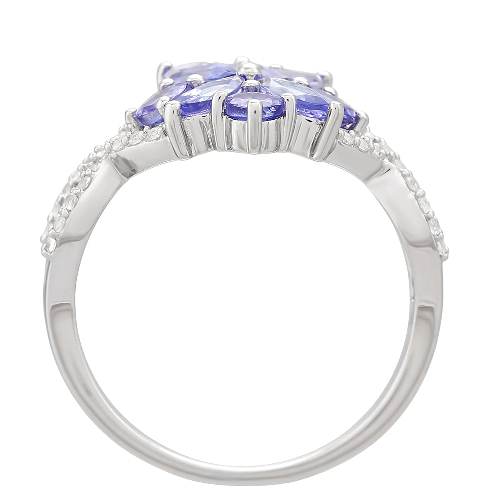 Inel din Argint 925 ( 2.14 grame ) cu Tanzanit AAA 1.05 Carate