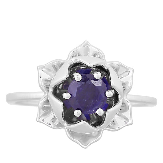 Inel din Argint 925 ( 2.87 grame ) cu Safir Thailandez 0.73 Carate