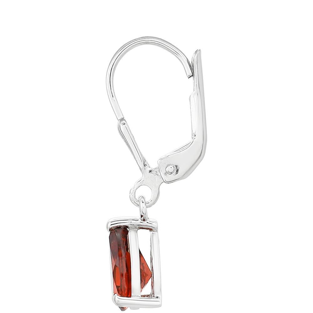 Cercei din Argint 925 ( 1.37 grame ) cu Granat 2.6 Carate