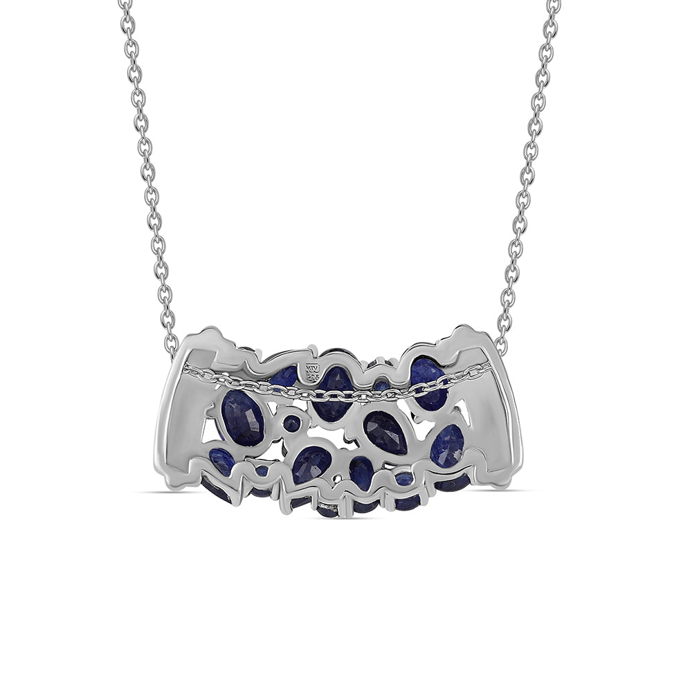Colier din Argint 925 ( 5.48 grame ) cu Safir Albastru Australian 4.14 Carate