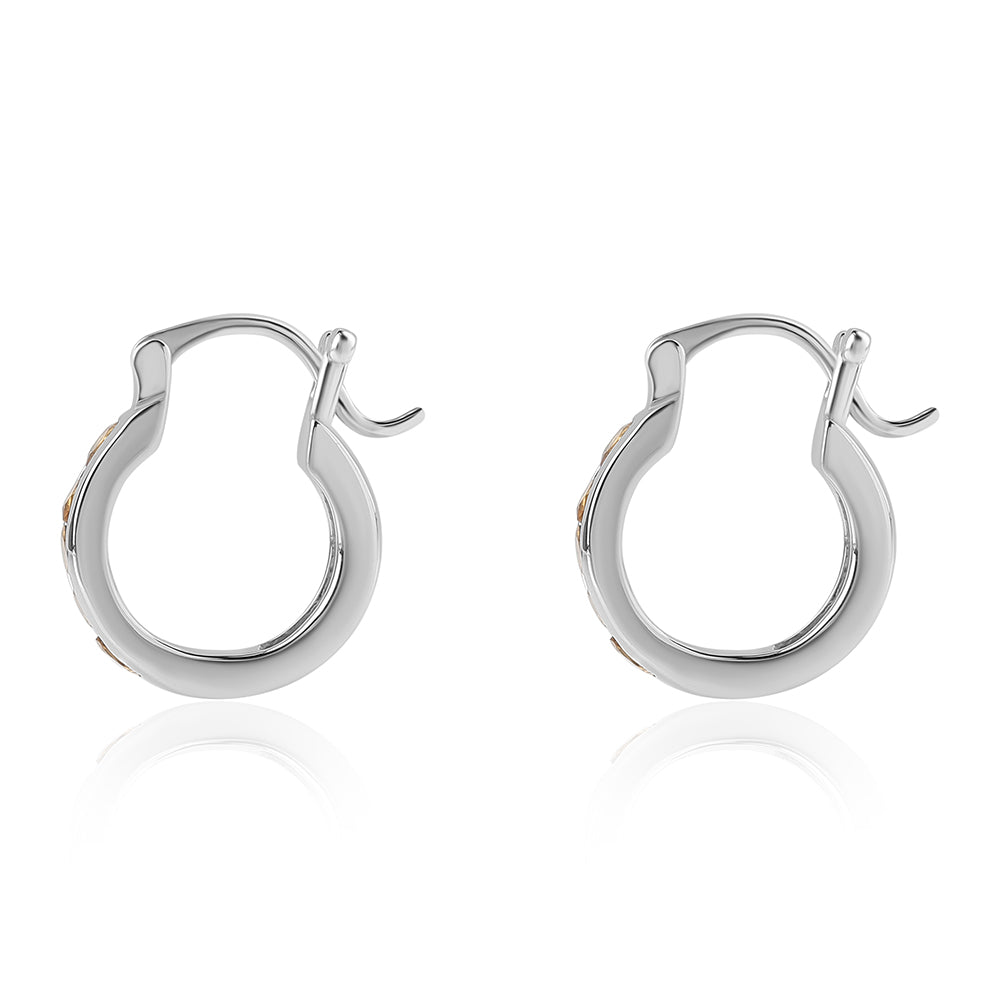 Cercei din Argint 925 ( 4.37 grame ) cu Citrin 0.5 Carate