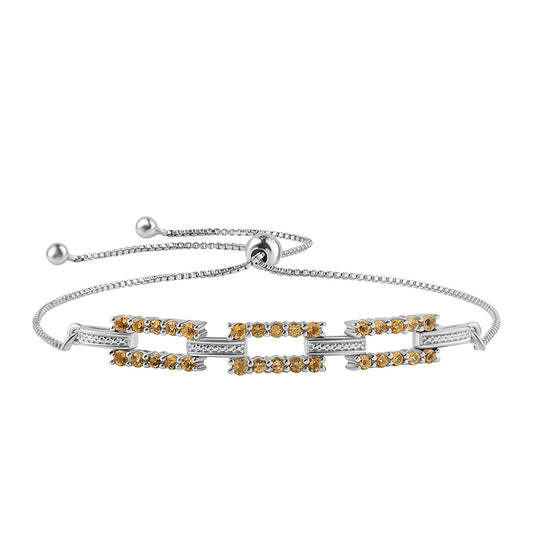 Brățară din Argint 925 ( 4.6 grame ) cu Citrin 1.2 Carate