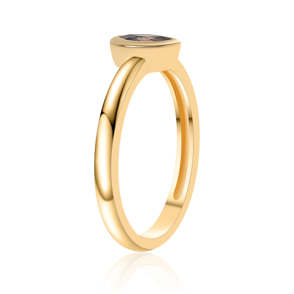 Inel din Argint 925 Placat cu Aur ( 1.91 grame ) cu Iolit 0.2 Carate