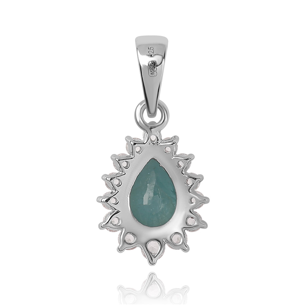 Pandantiv din Argint 925 ( 0.72 grame ) cu Grandidierit și Topaz Alb 1.16 Carate