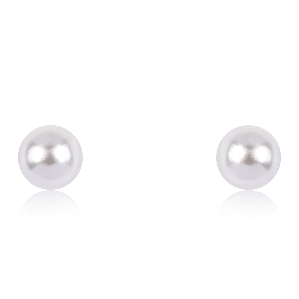 Cercei din Aur de 9K ( 0.32 grame ) cu Perlă de Apă Dulce Albă 2.06 Carate