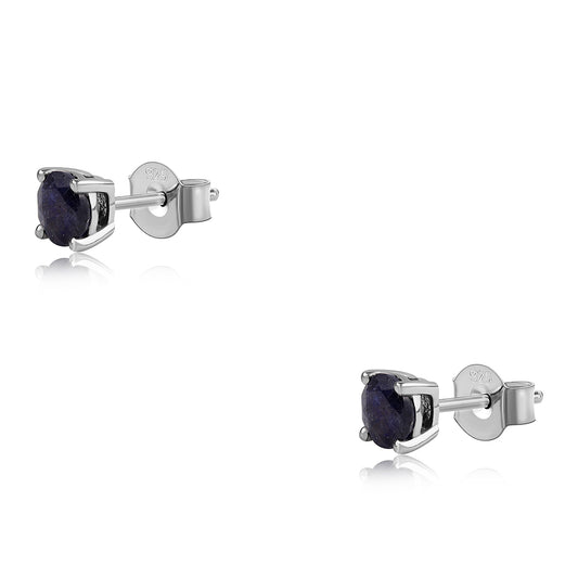 Cercei din Argint 925 ( 0.79 grame ) cu Safir Albastru Australian 1.6 Carate