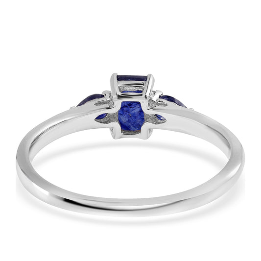 Inel din Argint 925 ( 1.89 grame ) cu Safir Albastru Australian 1.52 Carate