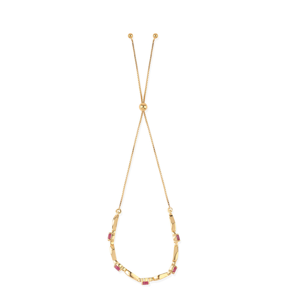 Brățară din Argint 925 Placat cu Aur ( 4.76 grame ) cu Rubin Mozambic 1.45 Carate