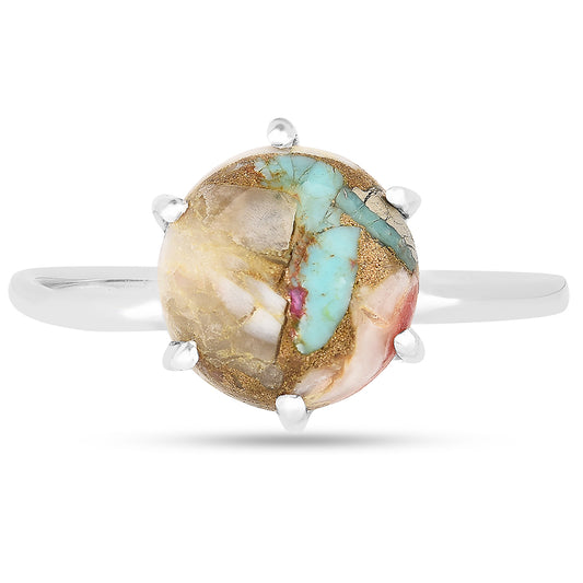 Inel din Argint 925 ( 1.23 grame ) cu Turcoaz Oyster 2.18 Carate