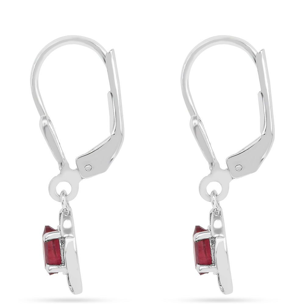 Cercei din Argint 925 ( 1.54 grame ) cu Rubin Thailandez 0.71 Carate