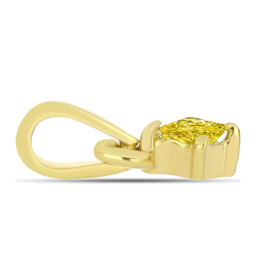 Colier din Argint 925 Placat cu Aur ( 0.25 grame ) cu Diamant Galben 0.09 Carate