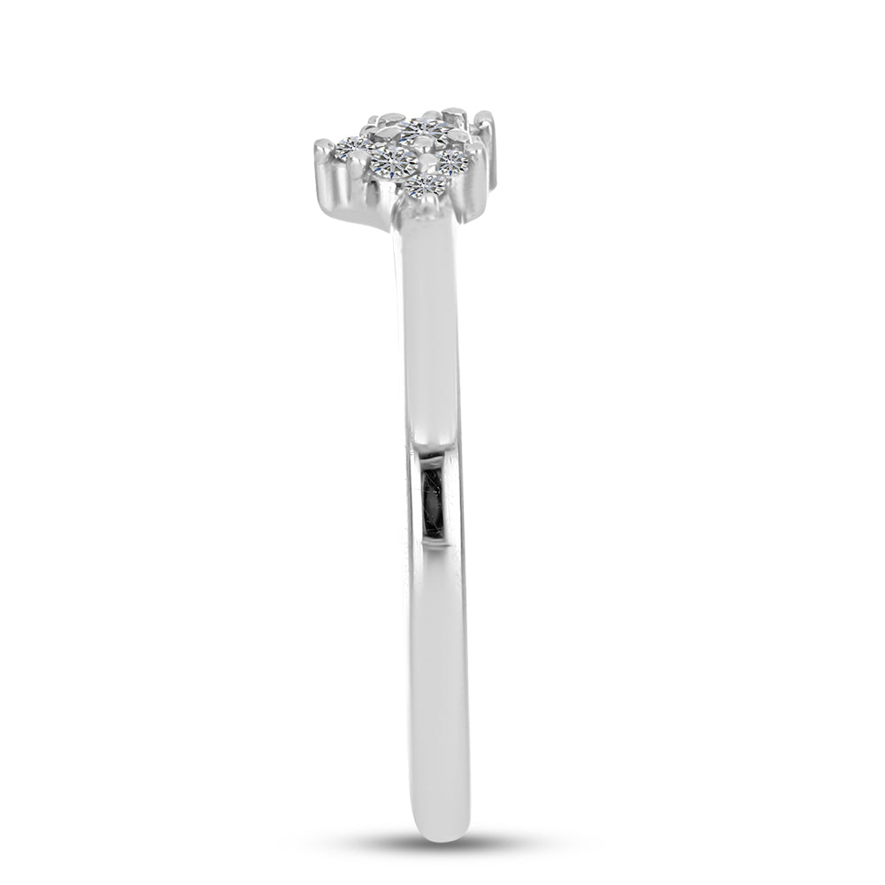Inel din Argint 925 ( 1.8 grame ) cu Diamant Alb 0.13 Carate