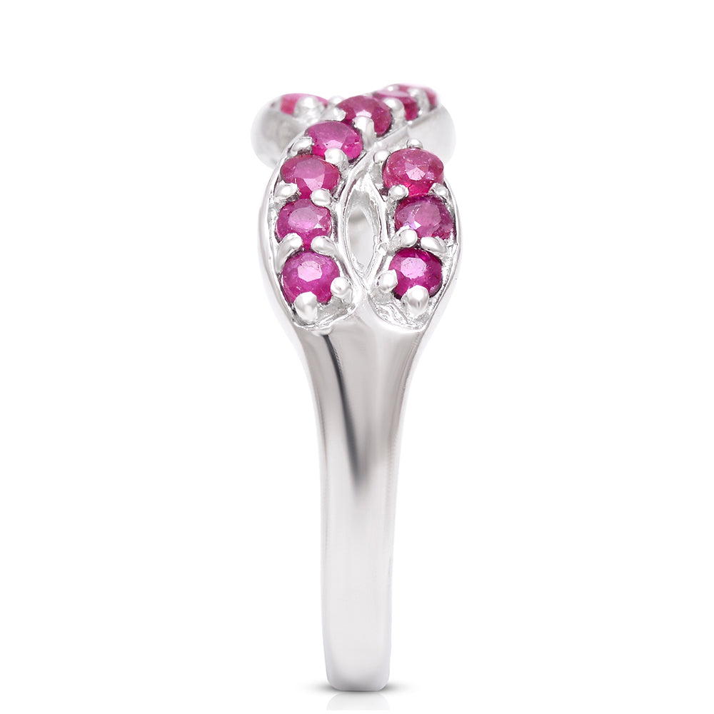 Inel din Argint 925 ( 2.9 grame ) cu Rubin Malagasy 0.86 Carate