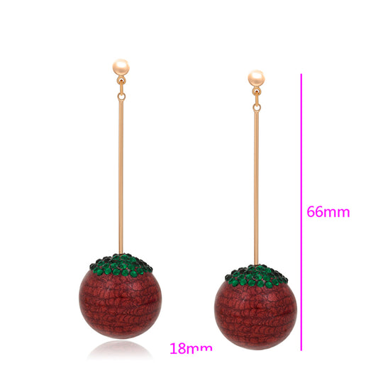 Cercei din Aliaj Placat cu Aur cu Cristal Verde Emporia®