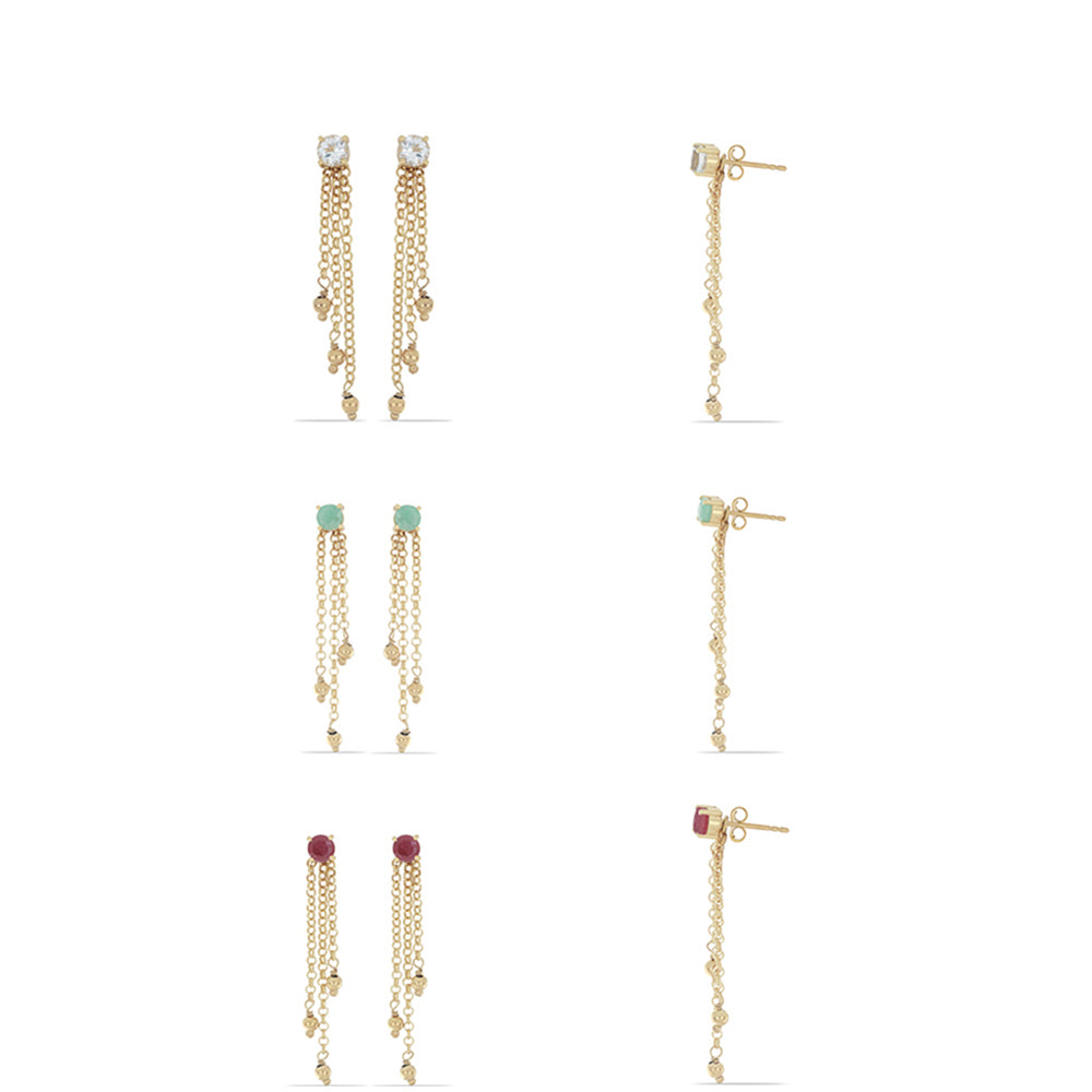 Set din Argint 925 Placat cu Aur ( 4.35 grame ) cu Smarald Brazilian și Rubin Malagasy 3.76 Carate