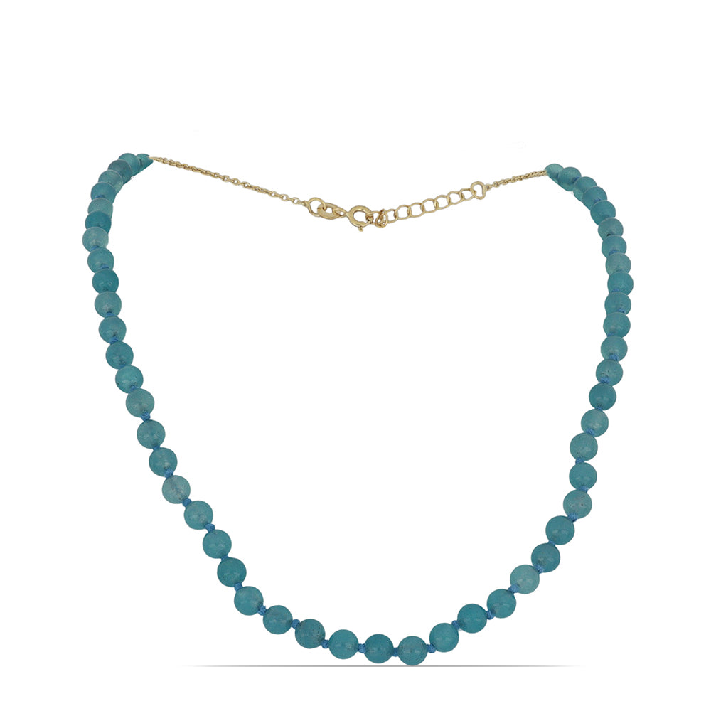 Colier din Argint 925 Placat cu Aur ( 0.65 grame ) cu Smitsonit Kelly 106.25 Carate