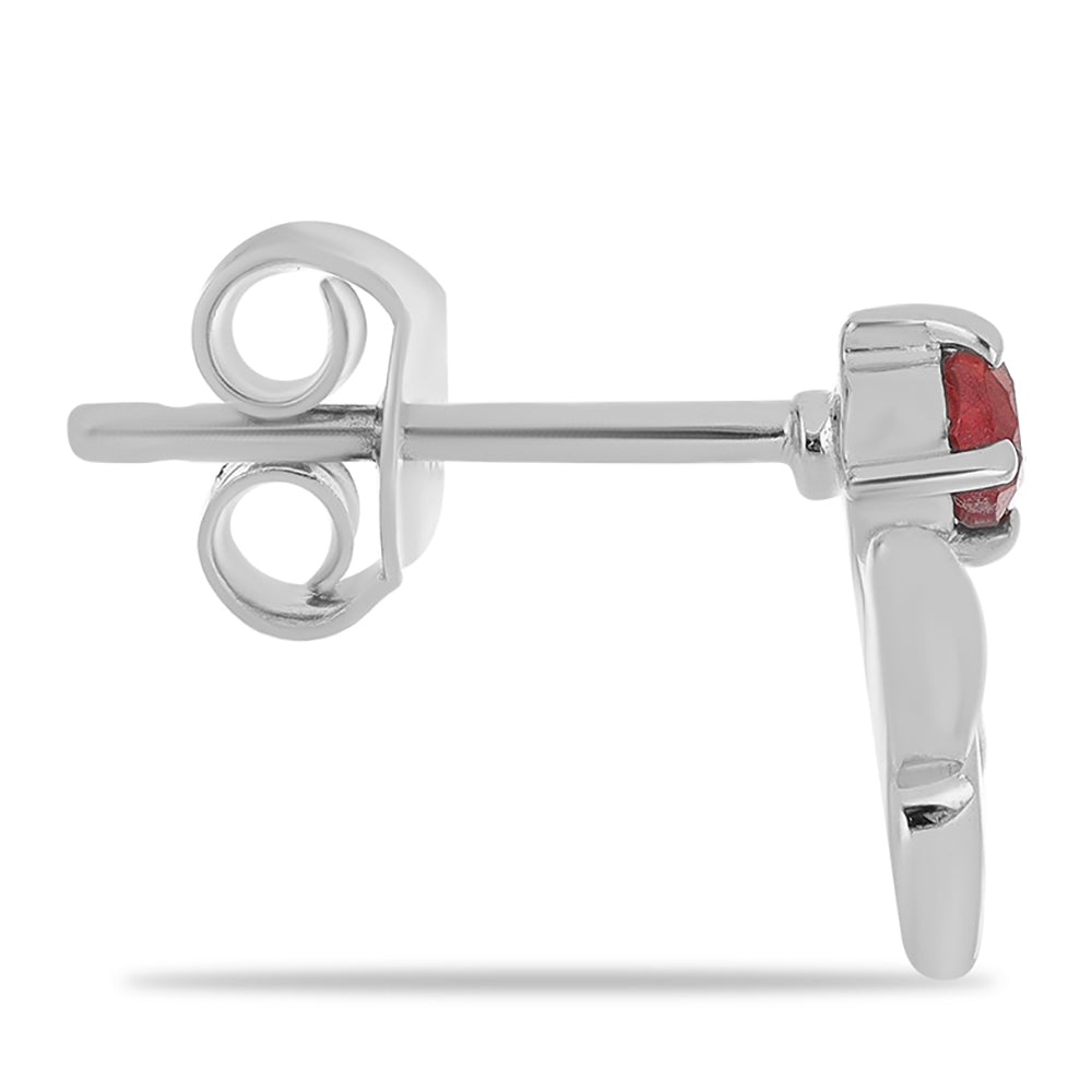 Cercei din Argint 925 ( 1.39 grame ) cu Rubin Malagasy 0.35 Carate