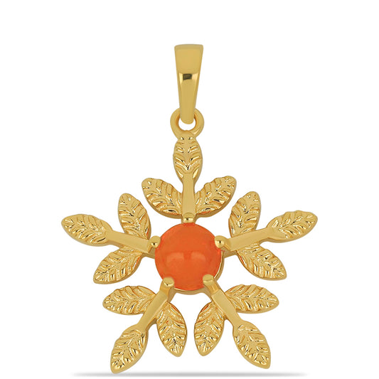 Pandantiv din Argint 925 Placat cu Aur ( 2.87 grame ) cu Opal de Foc Lega Dembi 0.55 Carate