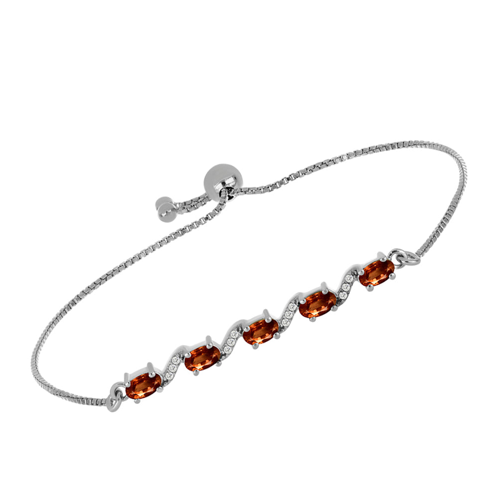 Brățară din Argint 925 ( 3.23 grame ) cu Andaluzit și Topaz Alb 1.23 Carate