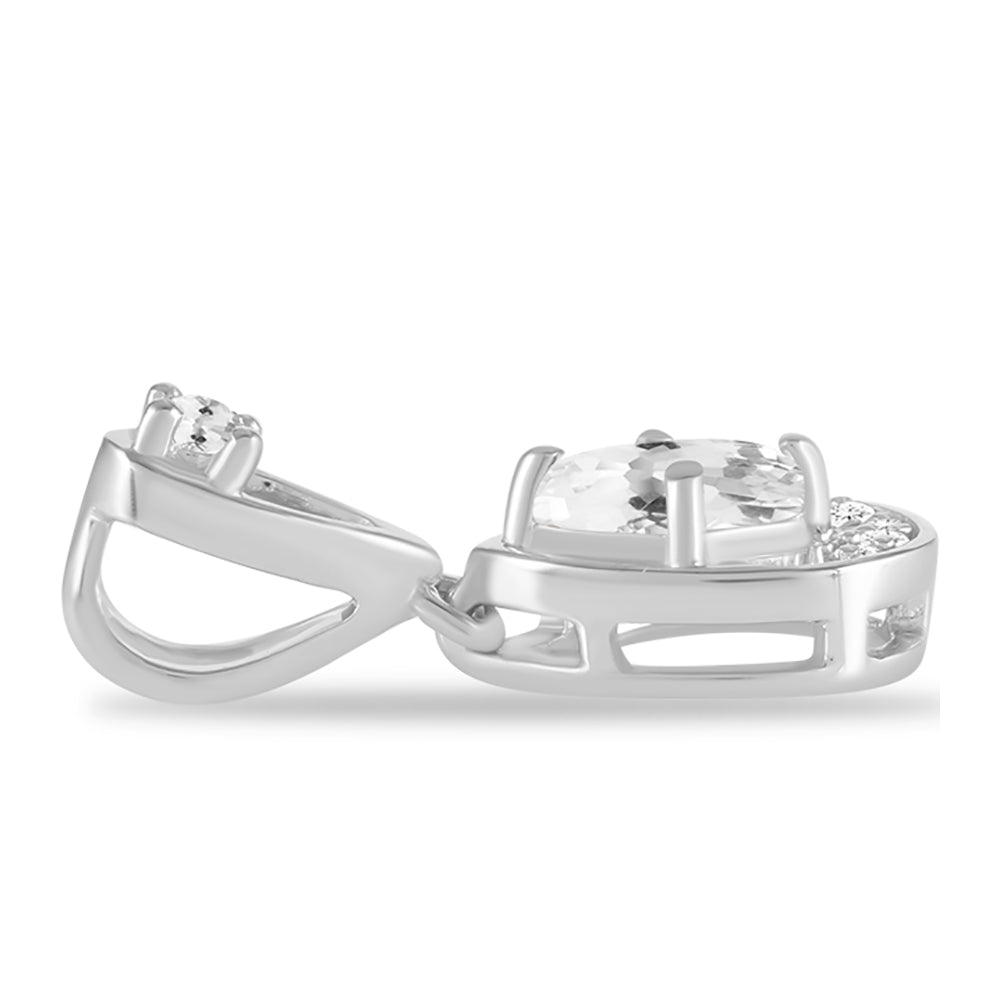 Pandantiv din Argint 925 ( 1.28 grame ) cu Petalit Kalgoorlie și Topaz Alb 0.45 Carate